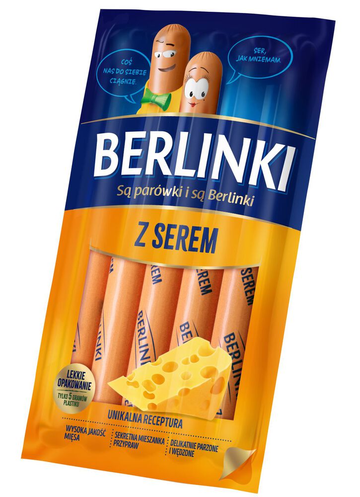 Berlinki Parówki z serem 250 g. /szt.