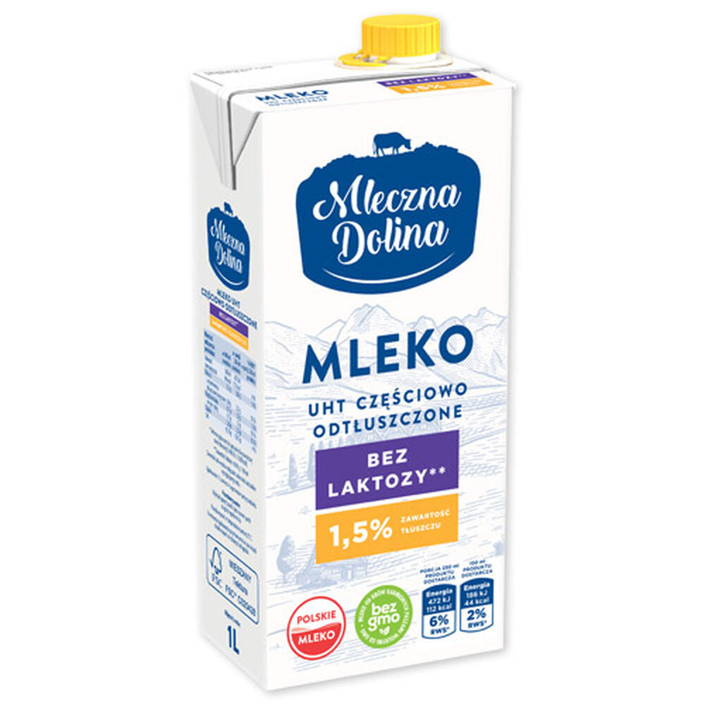Mleczna Dolina Mleko UHT 1,5 % bez laktozy 1 l. /szt.