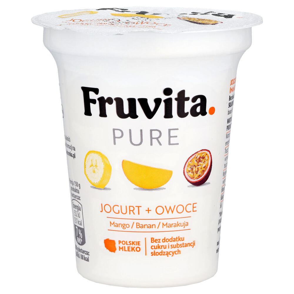 Fruvita Pure jogurt owoce mango banan marakuja 150 g. /szt.