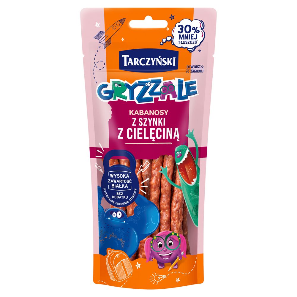 Tarczyński Gryzzale Kabanosy z szynki z cielęciną 90 g. /szt.