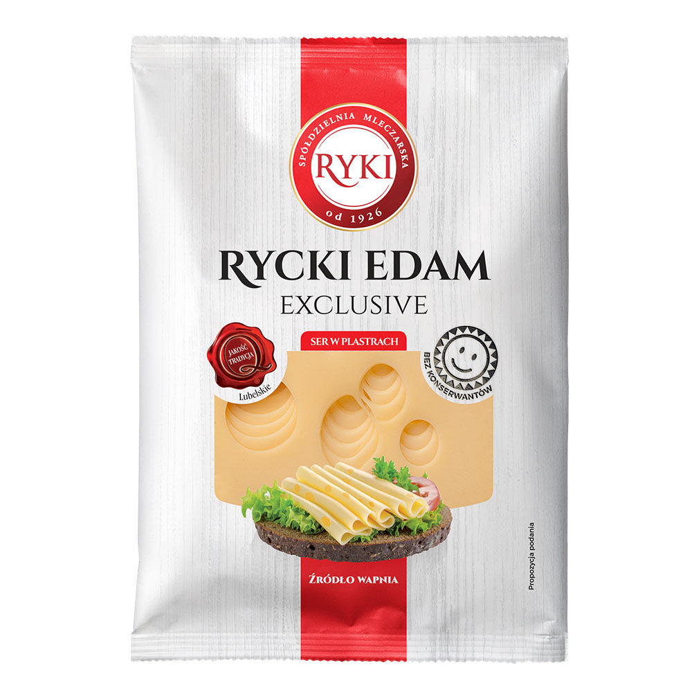 Ryki Ser żółty Rycki Edam Exclusive plastry 135 g. /szt.