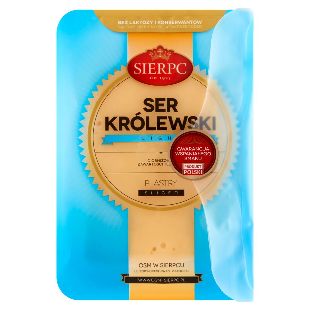 Sierpc Ser Królewski Light plastry 135 g. /szt.