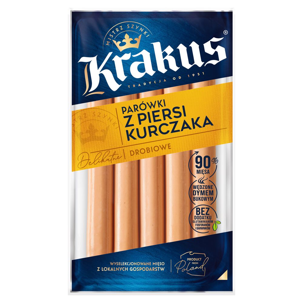 Krakus Parówki z piersi kurczaka drobiowe 200 g. /szt.