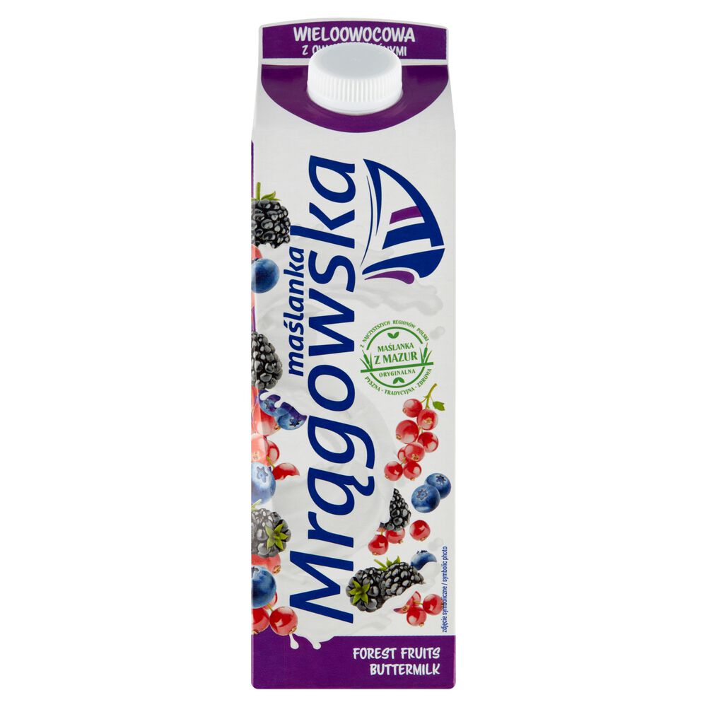 Mlekpol Maślanka Mrągowska wieloowocowa z owocami leśnymi 1 l. /szt.