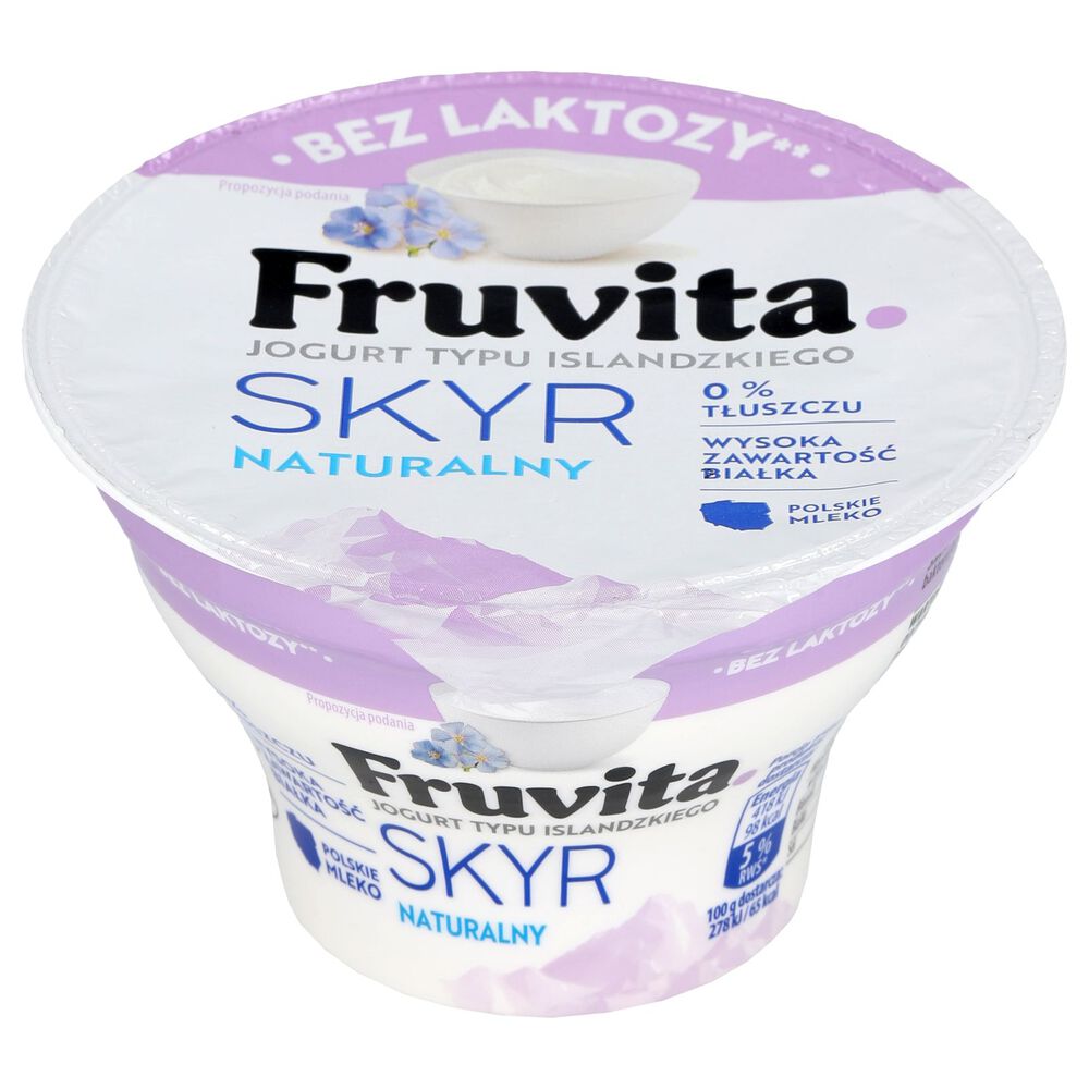 Fruvita Skyr bez laktozy naturalny 150 g. /szt.