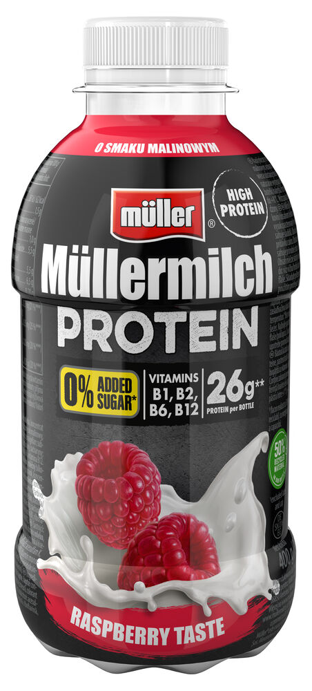 Müllermilch Protein Napój mleczny malina 400 g. /szt.
