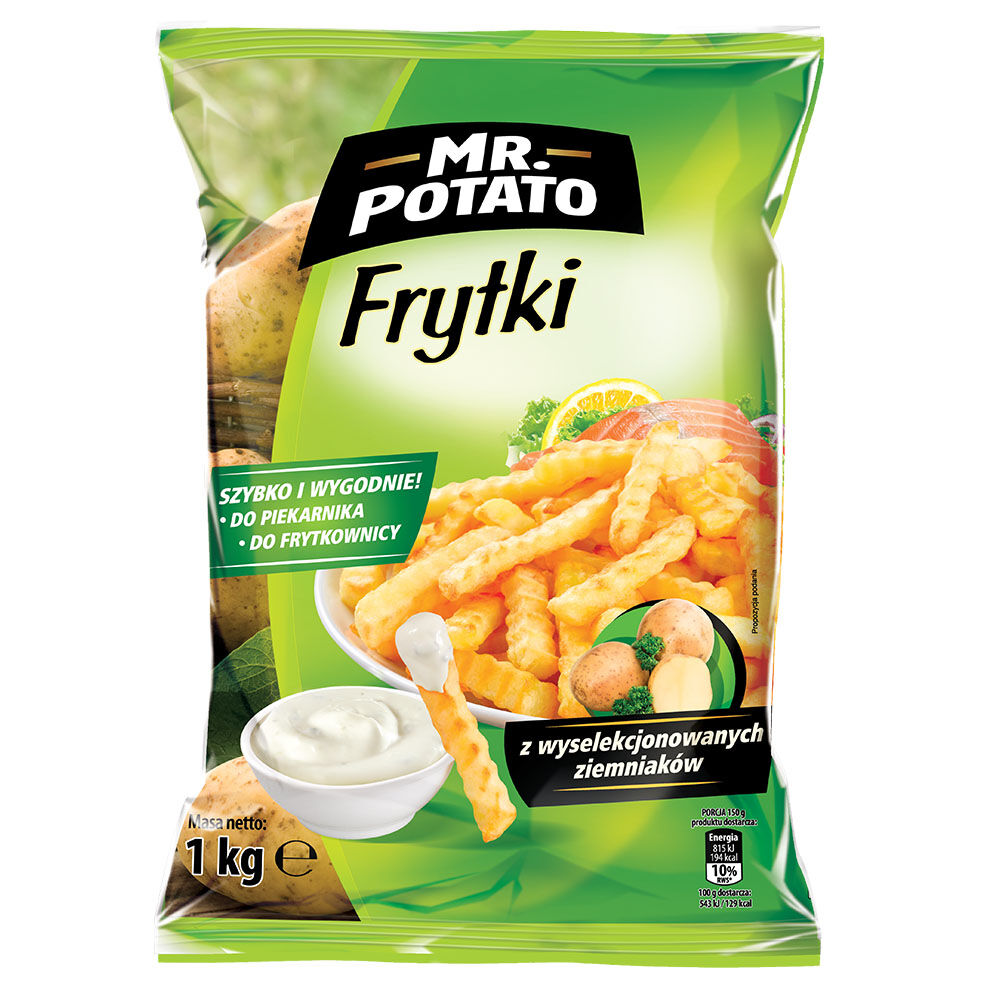 Mr. Potato Frytki karbowane 1 kg. /szt.
