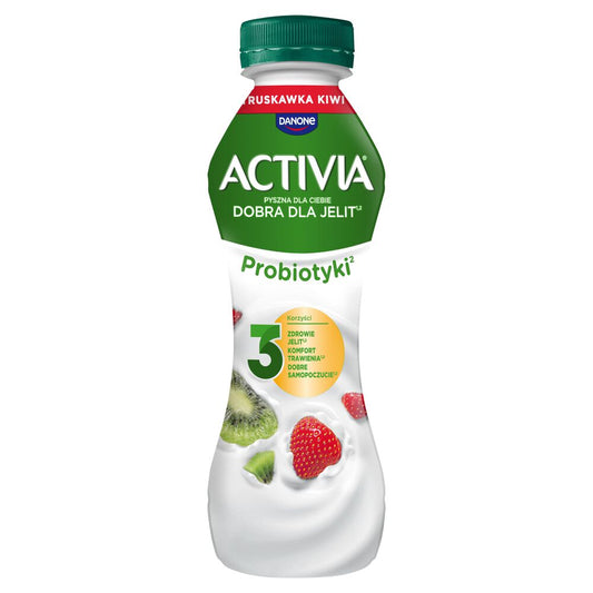Activia Jogurt pitny truskawka kiwi 280 g. /szt.