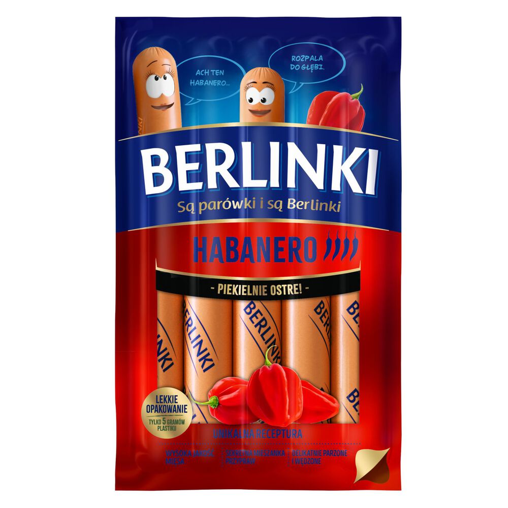 Berlinki Parówki jalapeno 250 g. /szt.