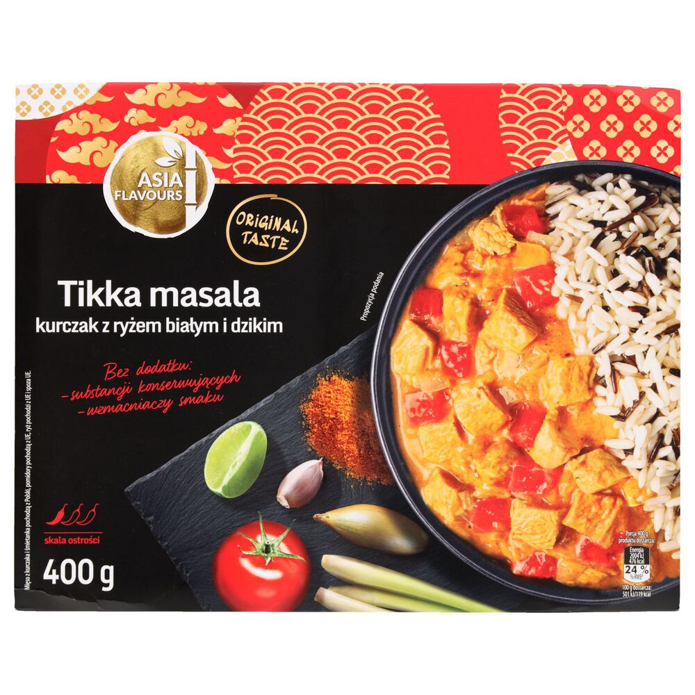 Asia Flavours Tikka masala kurczak z ryżem białym i dzikim 400 g. /szt.