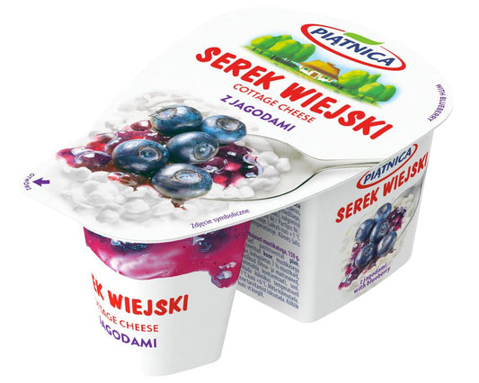 Piątnica Serek wiejski z jagodami 150 g. /szt.