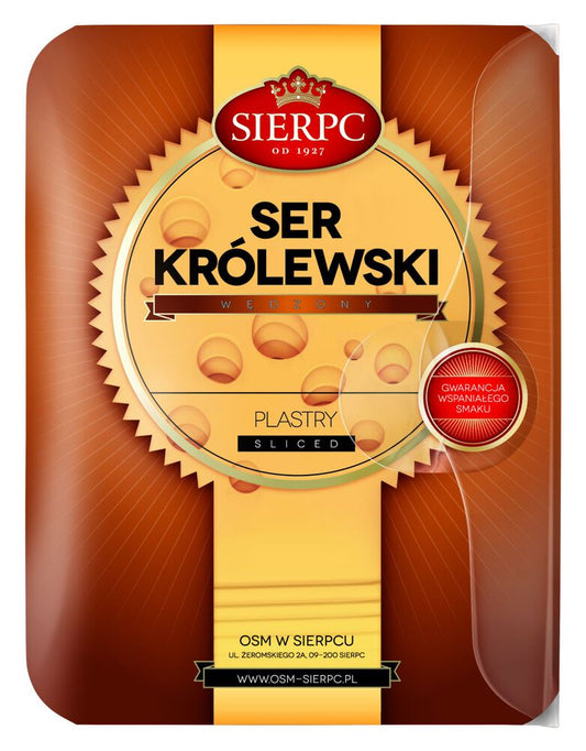 Sierpc Ser Królewski wędzony plastry 135 g. /szt.