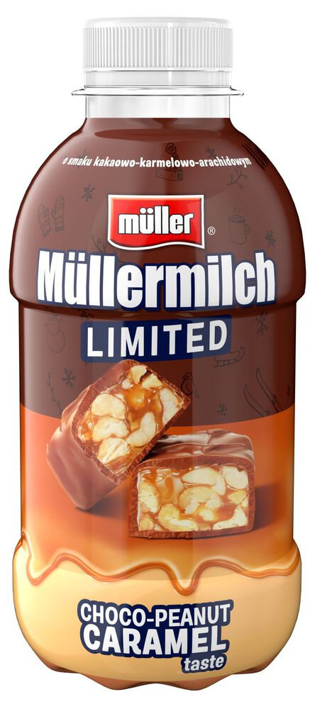 Müllermilch Napój mleczny o smaku kakaowo-karmelowo-arachidowym 400 g. /szt.