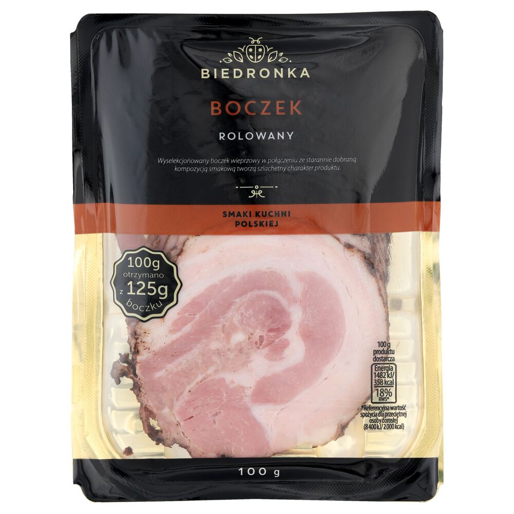 Biedronka Boczek rolowany 100 g. /szt.