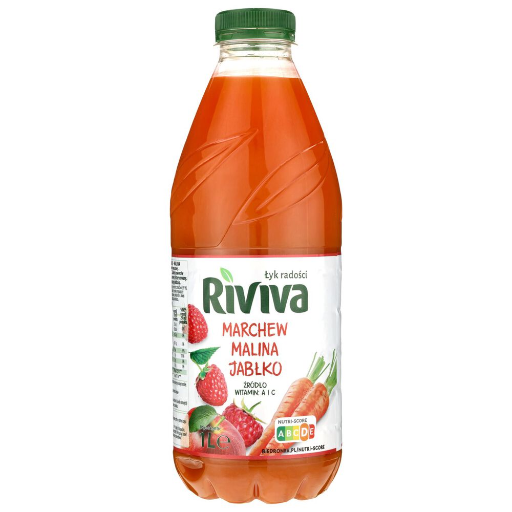 Riviva Nektar o smaku marchwi, maliny i jabłka 1 l. /but.