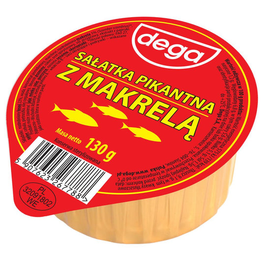 Dega Sałatka pikantna z makrelą 130 g. /szt.
