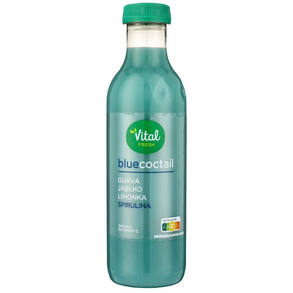 Vital Fresh Napój blue coctail o smaku guava, jabłko, limonka, spirulina 750 ml. /but.