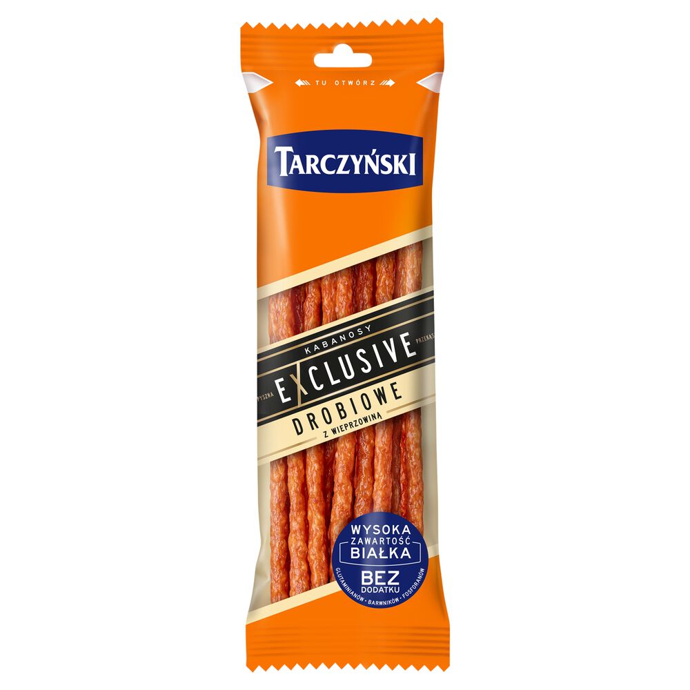 Tarczyński Exclusive Kabanosy drobiowe z wieprzowiną 105 g. /szt.