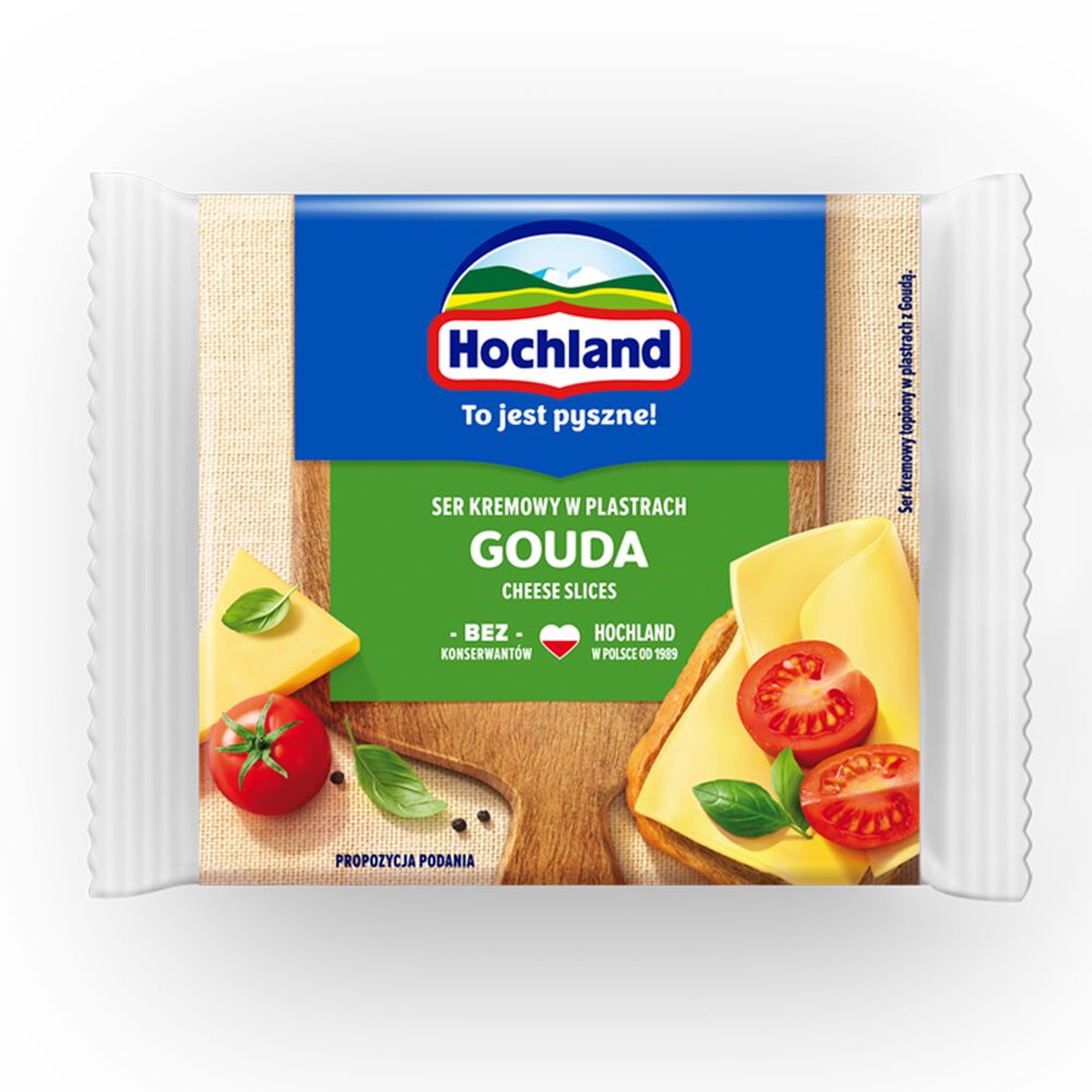 Hochland Ser kremowy w plastrach gouda 130 g. /szt.